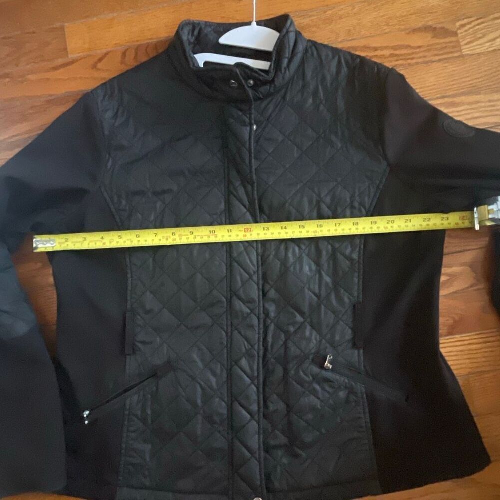Lauren Ralph Lauren collared black quilted jacket size 1xl preowned - Picture 12 of 16